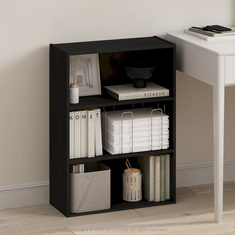 Furinno Simple Open Shelf, Bookcases, 3-Tier