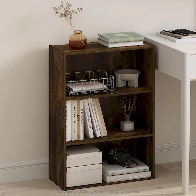 Furinno Simple Open Shelf, Bookcases, 3-Tier