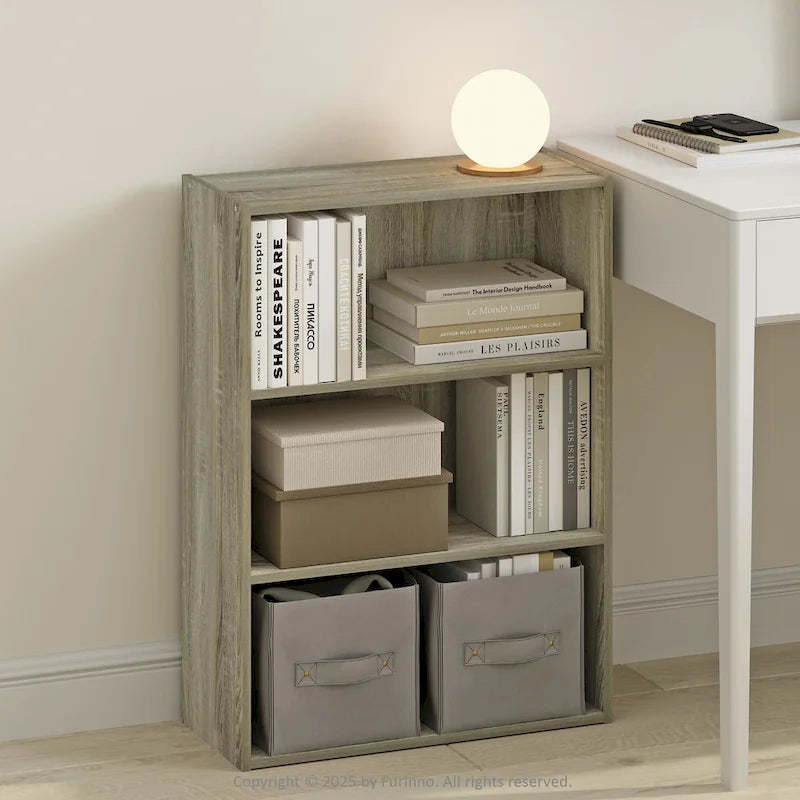 Furinno Simple Open Shelf, Bookcases, 3-Tier
