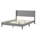 Costway Queen/Twin Bed Frame Modern Platform Bed with Linen