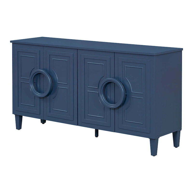 Four-door sideboard with French-Inspired,Suitable for Living Rooms, Entrance and Study Rooms