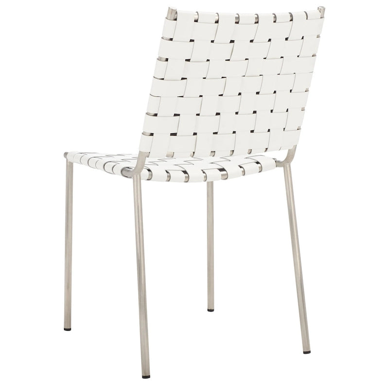 SAFAVIEH Marvel Woven Leather Dining Chair (Set of 2) - 17 W x 20.5 L x 33.8 H - 17Wx21Dx34H