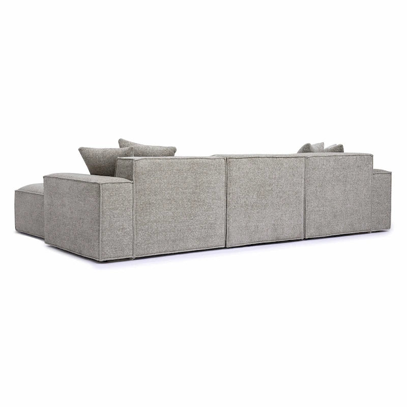 Mindy Chenille Basketweave Modular Sectional - 115.3W x 70D x 28.2H