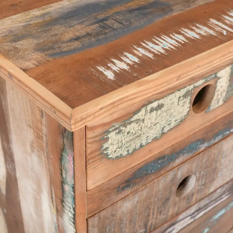 End Table Recycled Wood Nightstand