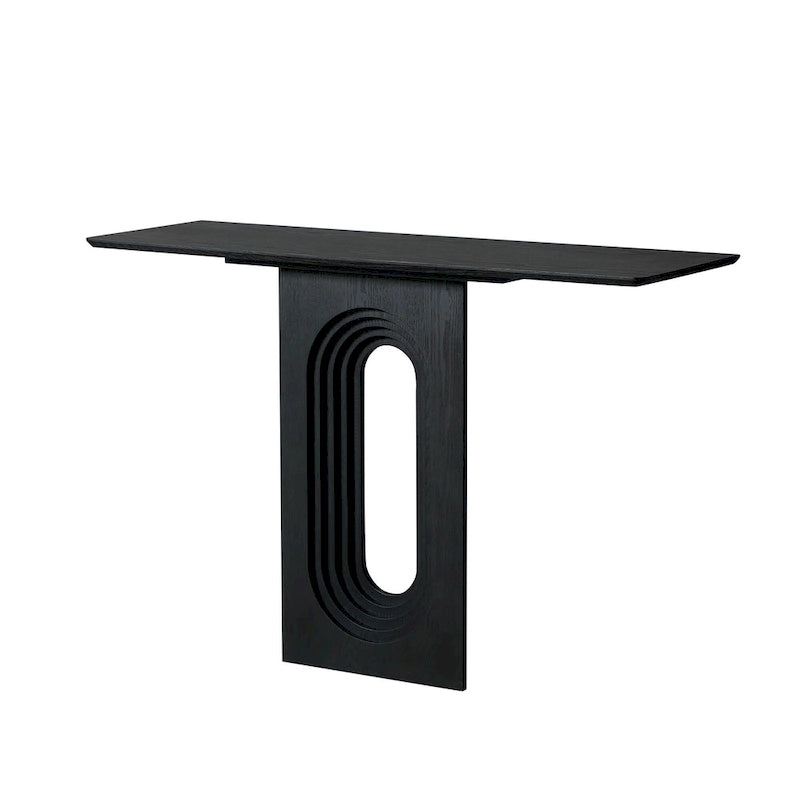 Modern Narrow Console Table with Unique Loopback Design