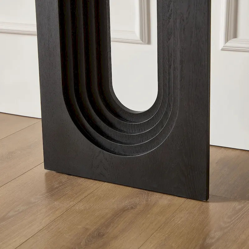 Modern Narrow Console Table with Unique Loopback Design