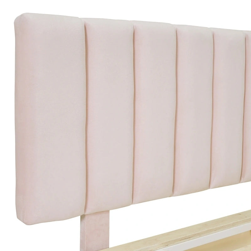 Queen Size Floating Bed with LED Light and USB