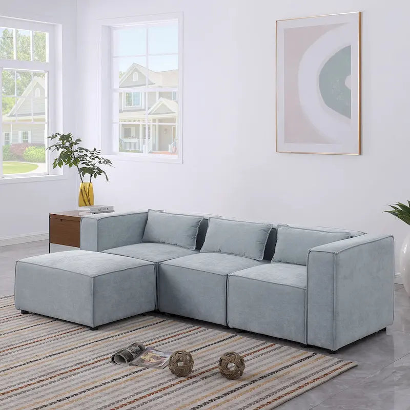Free Combination Chenille Upholstered Modular Sectional Sofa