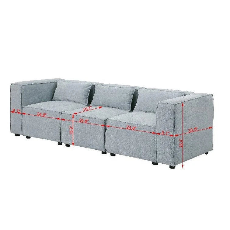 Free Combination Chenille Upholstered Modular Sectional Sofa