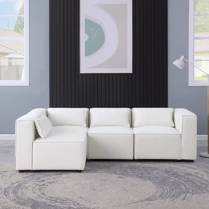 Free Combination Chenille Upholstered Modular Sectional Sofa