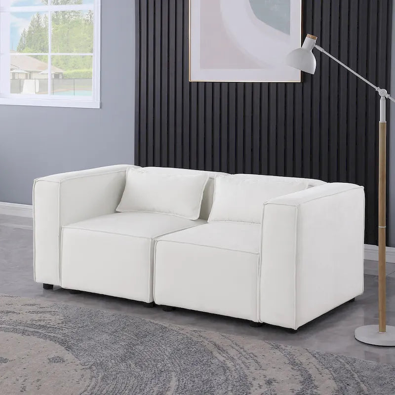 Free Combination Chenille Upholstered Modular Sectional Sofa