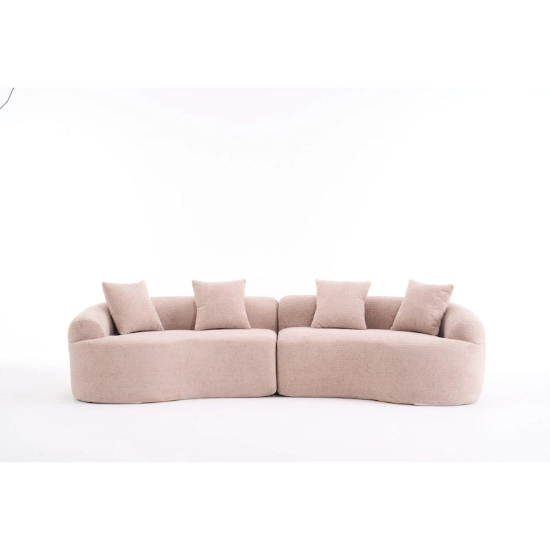110 Foam Classic 4-Seater Sofa with 4 Pillows for Apartment