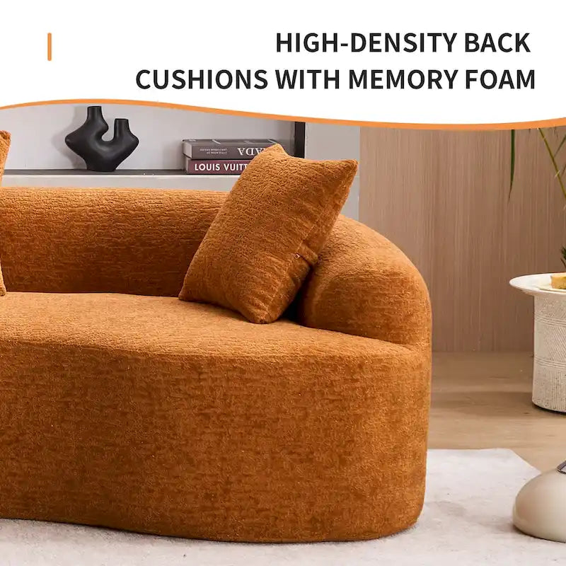 110 Foam Classic 4-Seater Sofa with 4 Pillows for Apartment