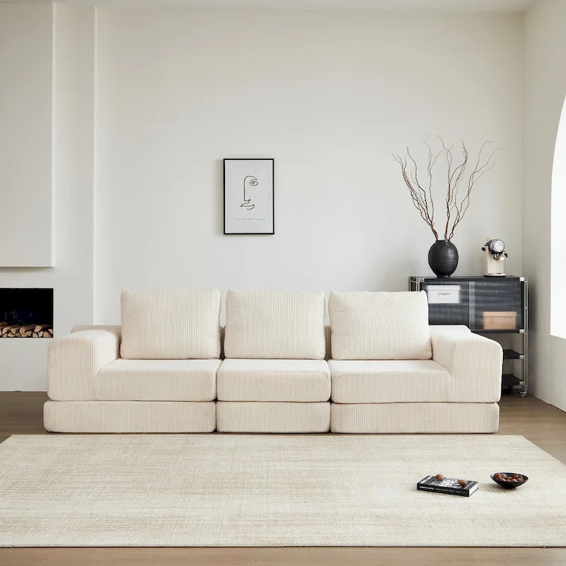 108 Foam Modular Sofa Bed with Memory Foam & Spring Base