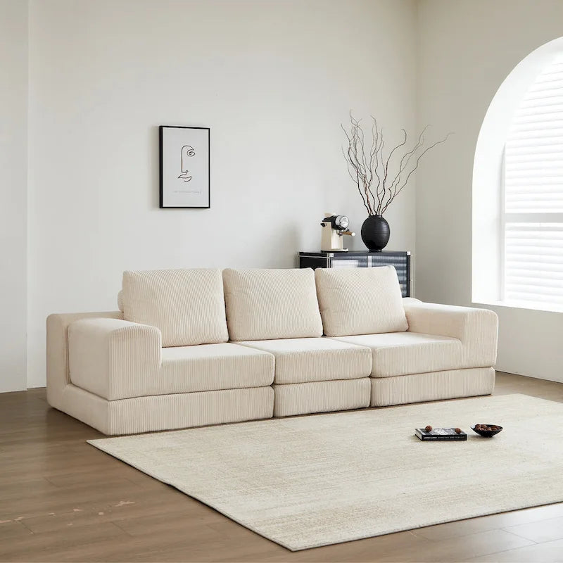 108 Foam Modular Sofa Bed with Memory Foam & Spring Base