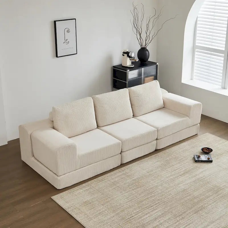 108 Foam Modular Sofa Bed with Memory Foam & Spring Base