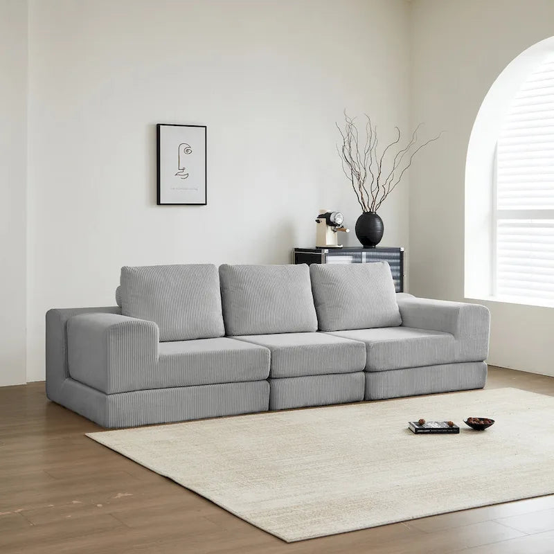 108 Foam Modular Sofa Bed with Memory Foam & Spring Base