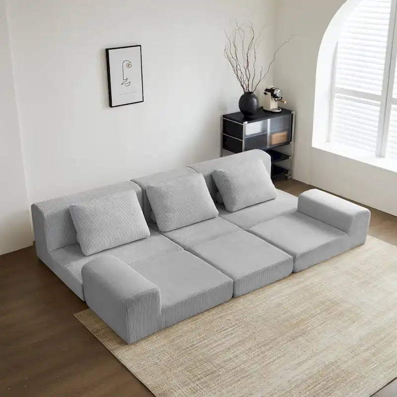 108 Foam Modular Sofa Bed with Memory Foam & Spring Base