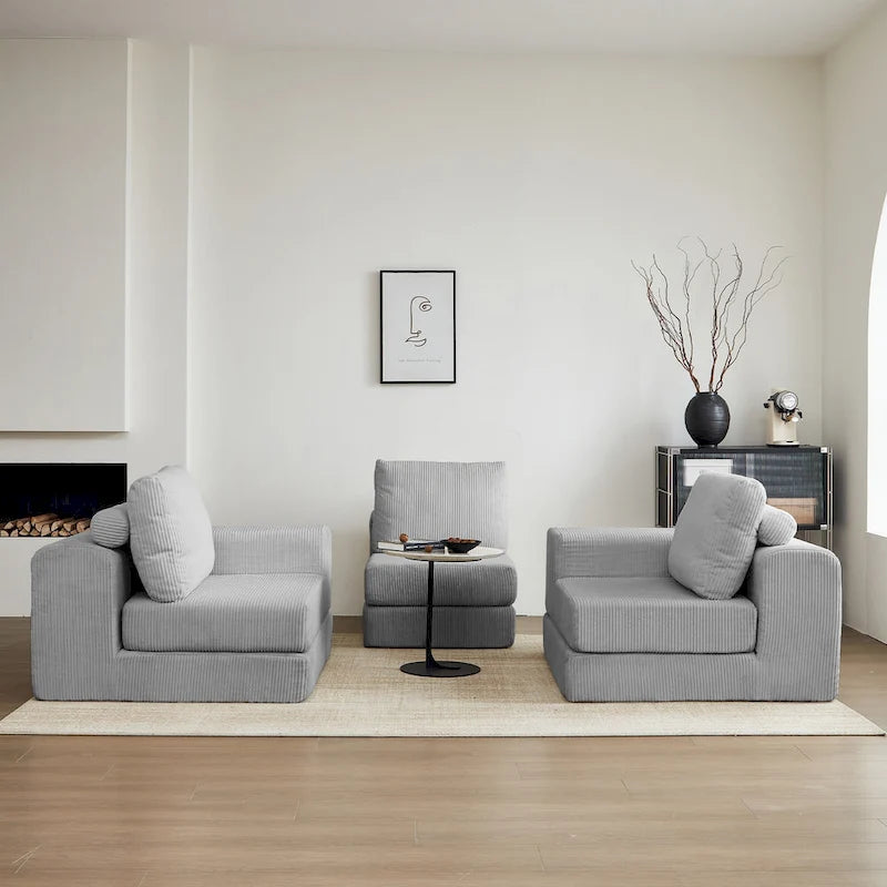 108 Foam Modular Sofa Bed with Memory Foam & Spring Base