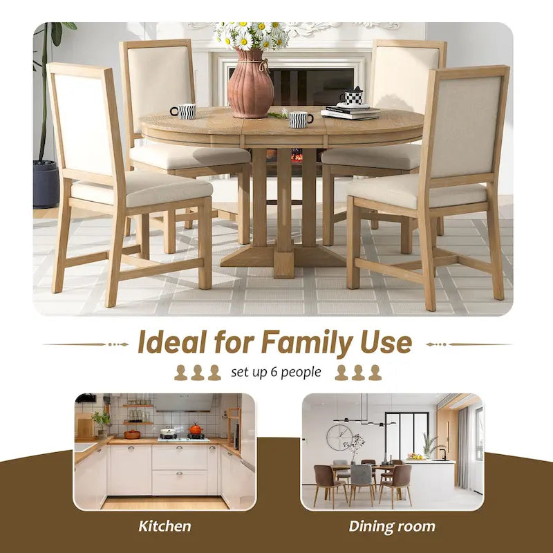 Curved 4 Piece Kitchen Chair Dining Chair Set with Upholstered, Solid Wood Legs for Dining Room Kitchen Living Room Bedroom