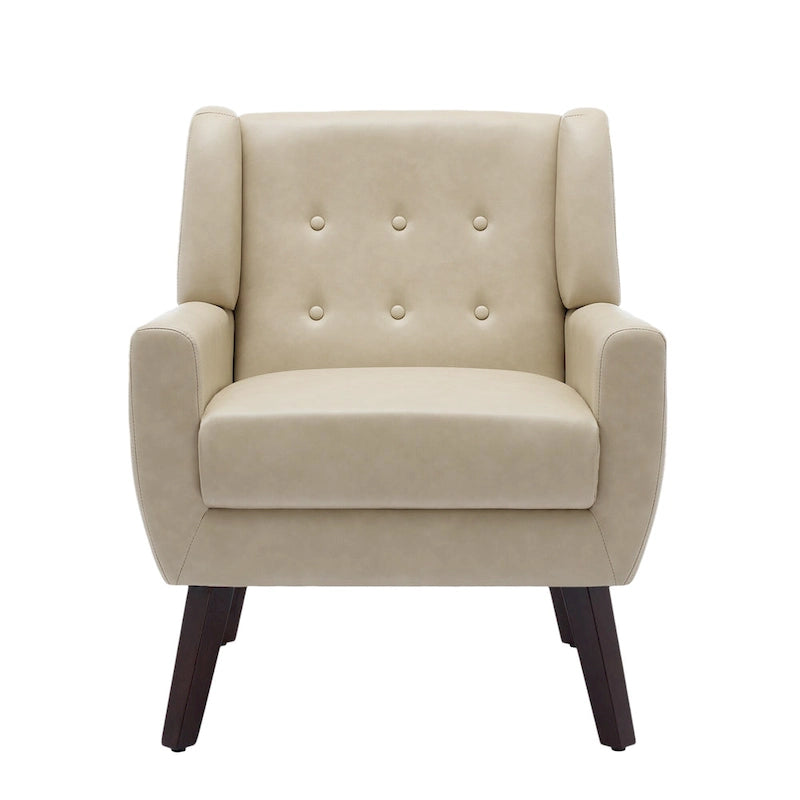 PU Leather Accent Chair Living Room Upholstered Armchair