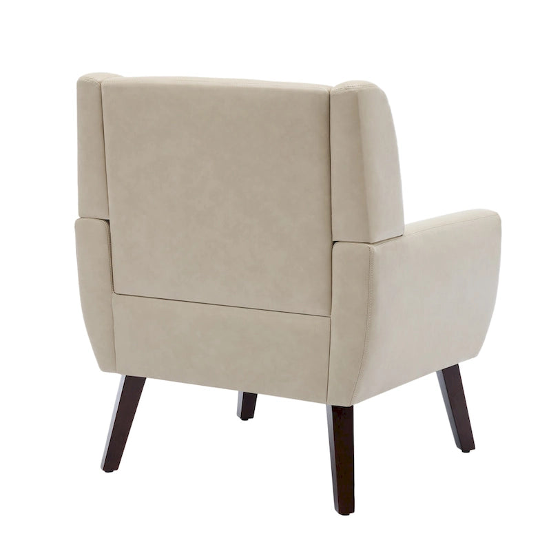 PU Leather Accent Chair Living Room Upholstered Armchair
