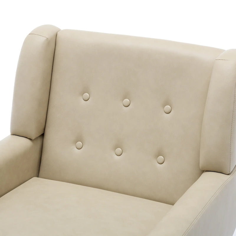 PU Leather Accent Chair Living Room Upholstered Armchair