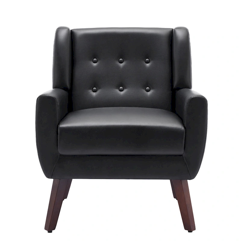 PU Leather Accent Chair Living Room Upholstered Armchair