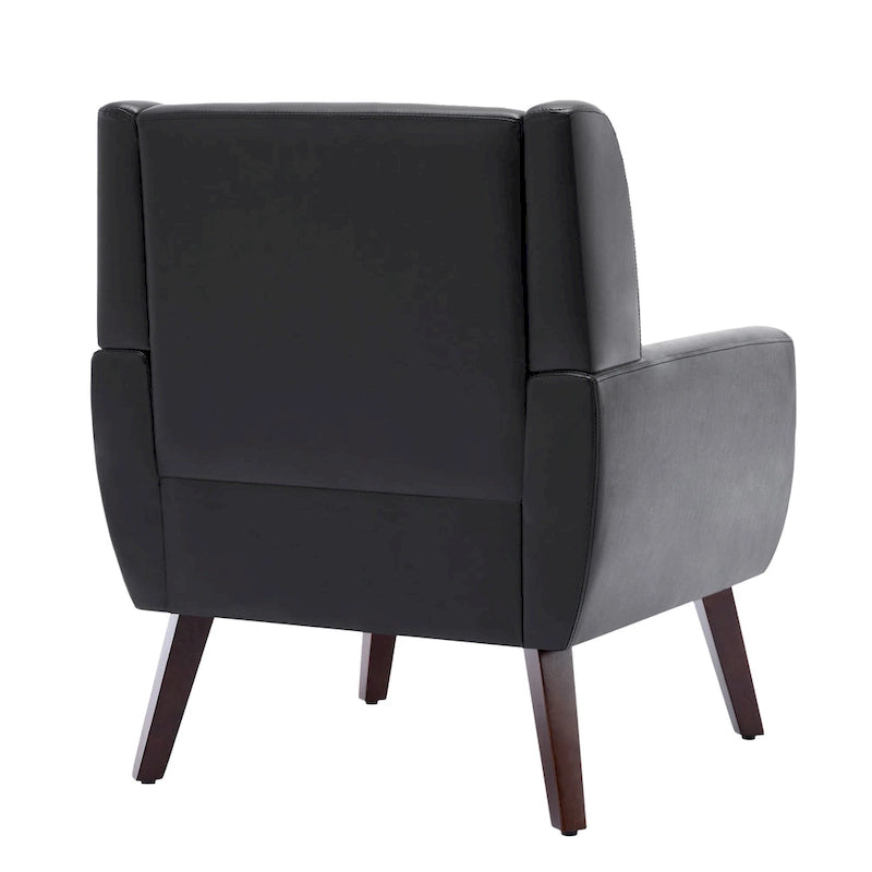 PU Leather Accent Chair Living Room Upholstered Armchair