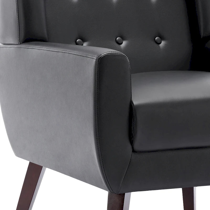 PU Leather Accent Chair Living Room Upholstered Armchair