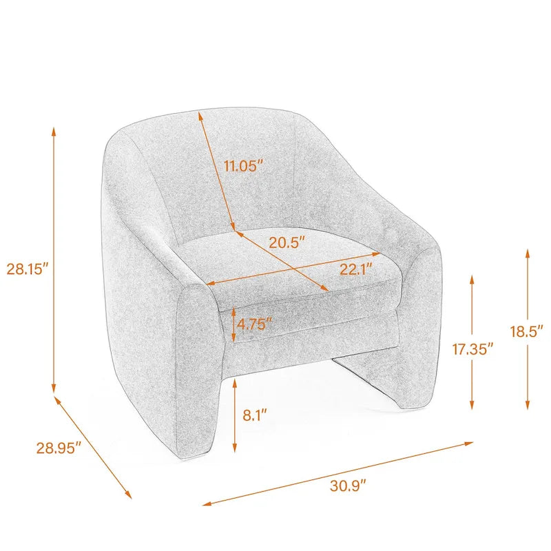 Modern Upholstered Oversized Accent Chairs