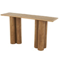 Wood Handmade Console Table with Pillar Legs - Brown - Roche River Decor