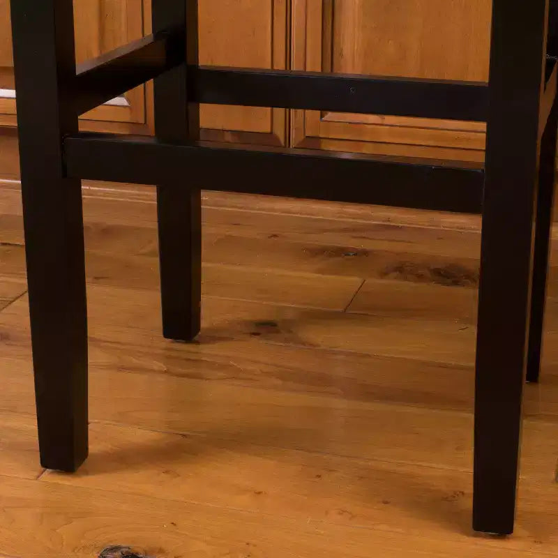 Set of 2 Louigi 30" Barstool Brown - Christopher Knight Home: Bronze Studs, Upholstered, Wood Legs