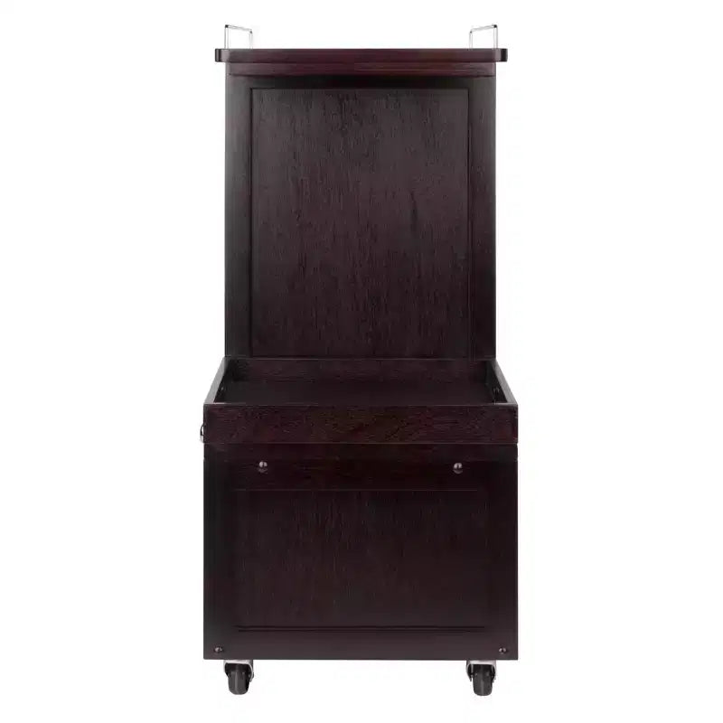 Galen Entertainment Cart with Serving Tray Wood/Espresso - Winsome