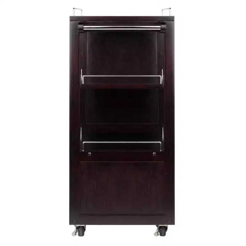 Galen Entertainment Cart with Serving Tray Wood/Espresso - Winsome