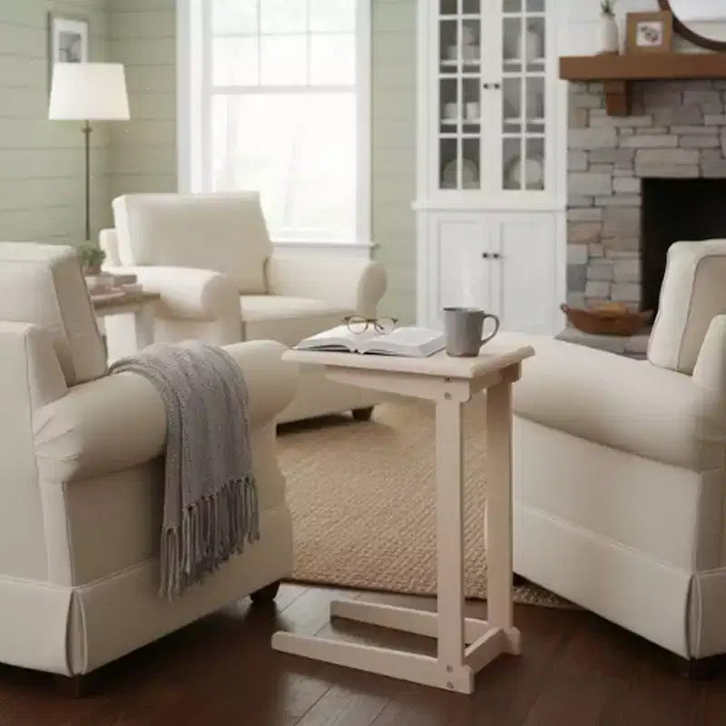 Sofa Server Table Unfinished - International Concepts: Hardwood Side, Under Sofa Snack Stand