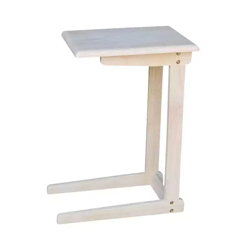 Sofa Server Table Unfinished - International Concepts: Hardwood Side, Under Sofa Snack Stand