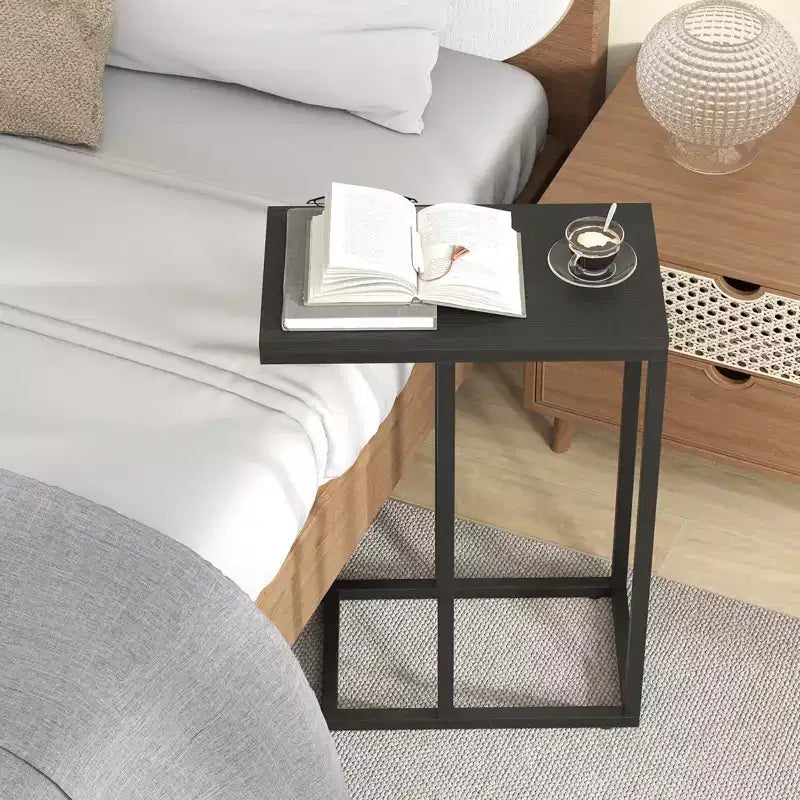 Costway Coffee Tray Sofa Side End Table Ottoman Couch Console Stand TV Lap Snack Black