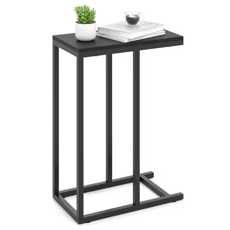 Costway Coffee Tray Sofa Side End Table Ottoman Couch Console Stand TV Lap Snack Black
