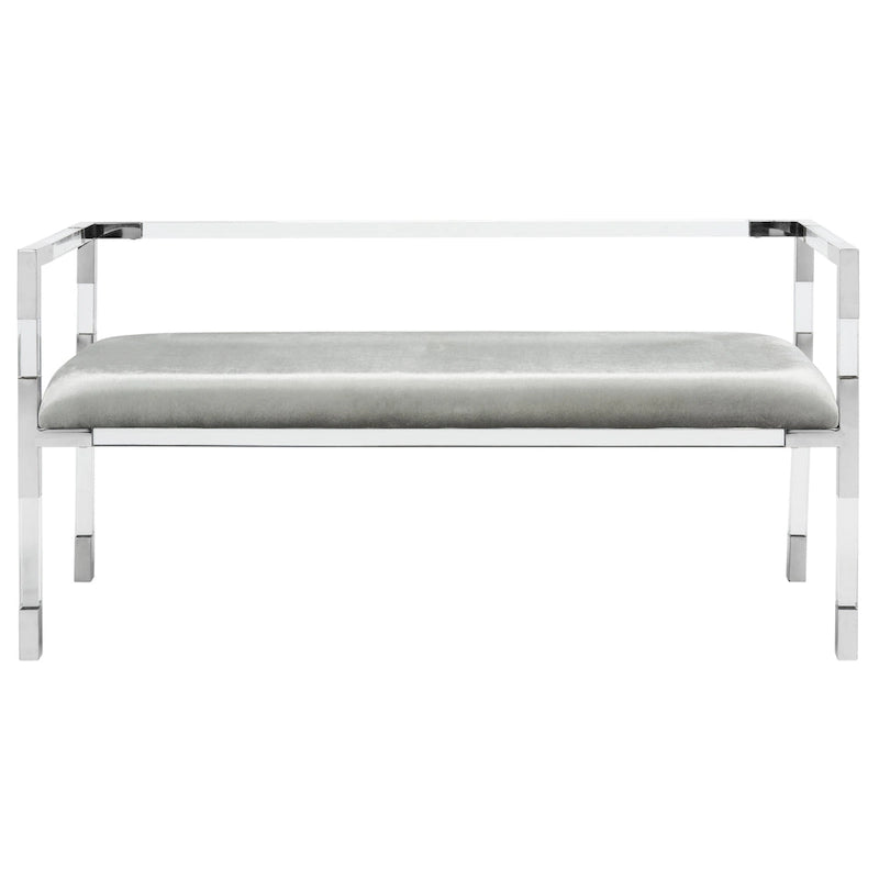 SAFAVIEH Couture Shakti Grey Acrylic Bench - 50Wx18Dx26H