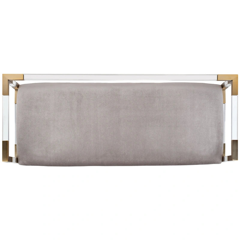 SAFAVIEH Couture Shakti Grey Acrylic Bench - 50Wx18Dx26H
