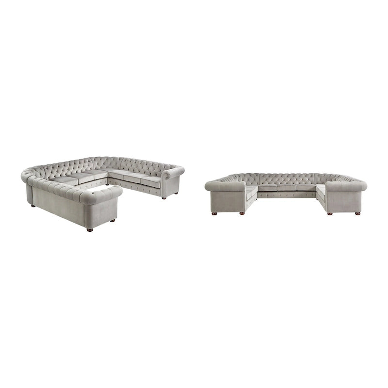 Gdansk 11-Seat U-Shaped Chesterfield Sectional Sofa