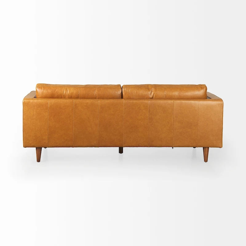 Svend Tan Leather Sofa