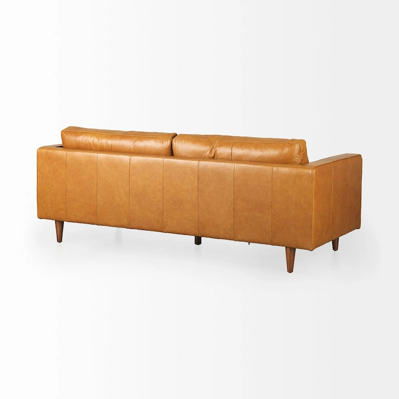 Svend Tan Leather Sofa