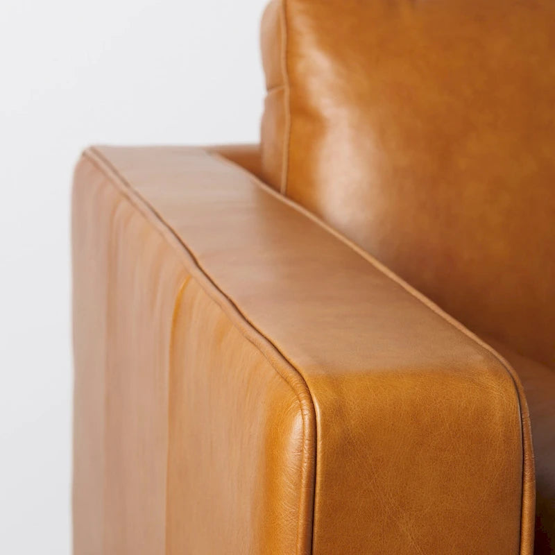 Svend Tan Leather Sofa