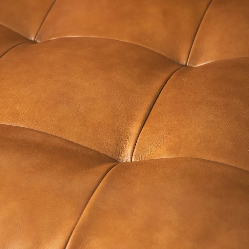 Svend Tan Leather Sofa
