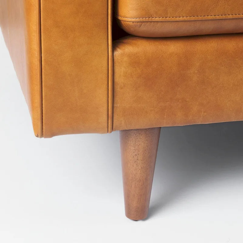 Svend Tan Leather Sofa