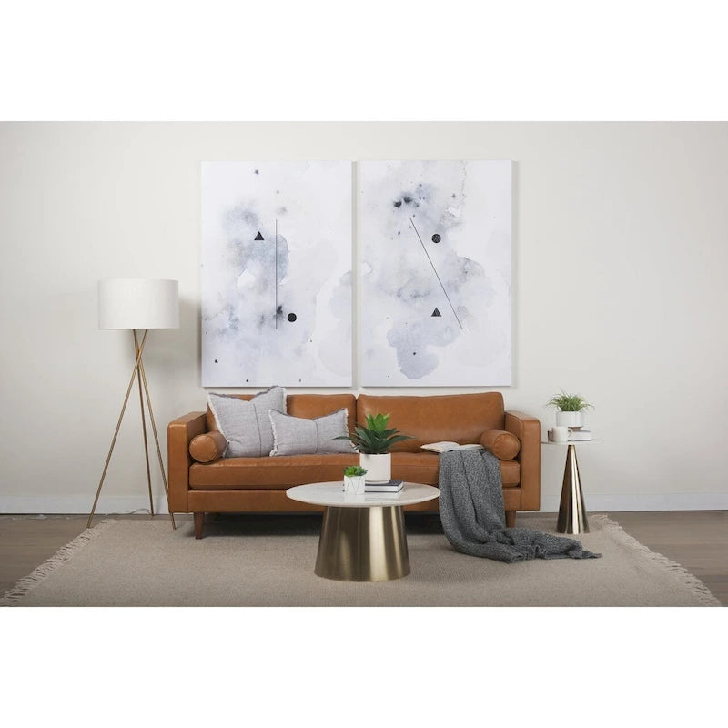 Svend Tan Leather Sofa