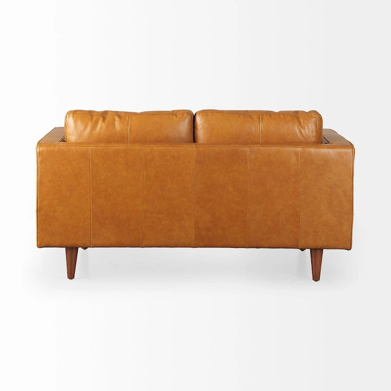 Svend Tan Leather Sofa