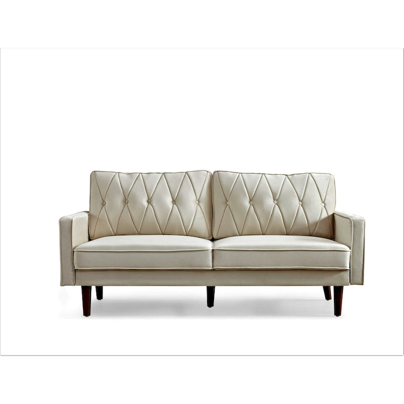 Feemster 69.3 Wide Velvet Tufted Cushion Back Sofa